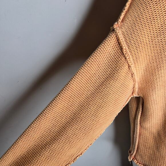 NYLAND Chunky Knit Pullover Crewneck Sweater Faded Orange - Picture 7 of 16